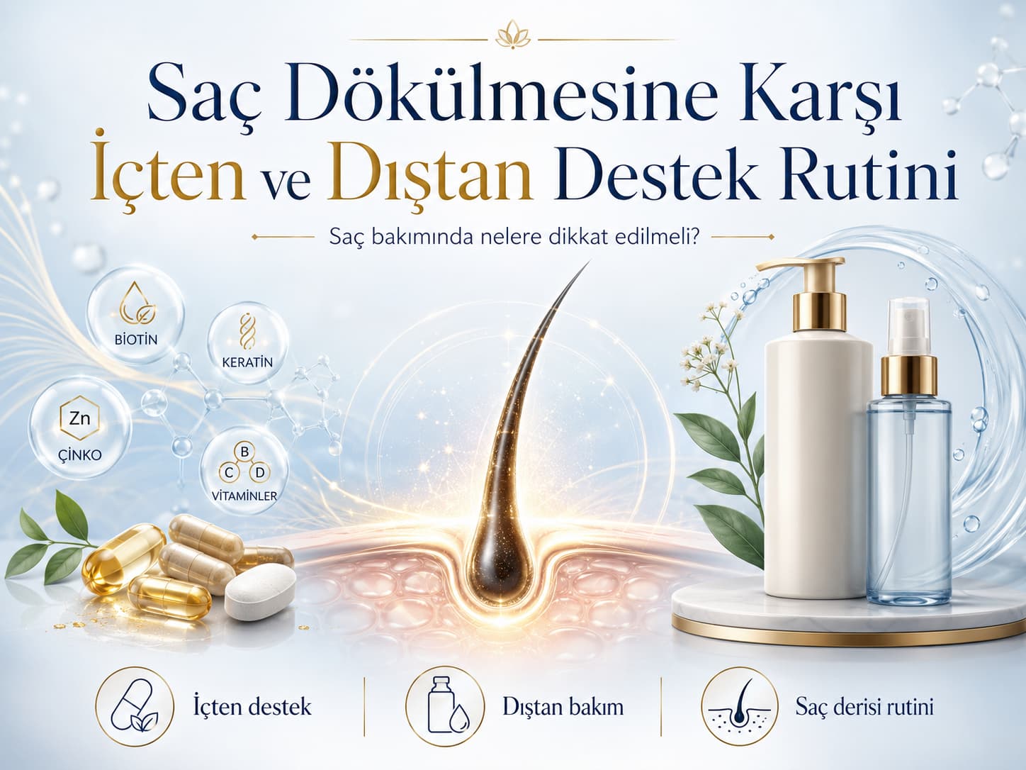 Saç Dökülmesine Karşı İçten ve Dıştan Destek Rutini: Saç Bakımında Nelere Dikkat Edilmeli?